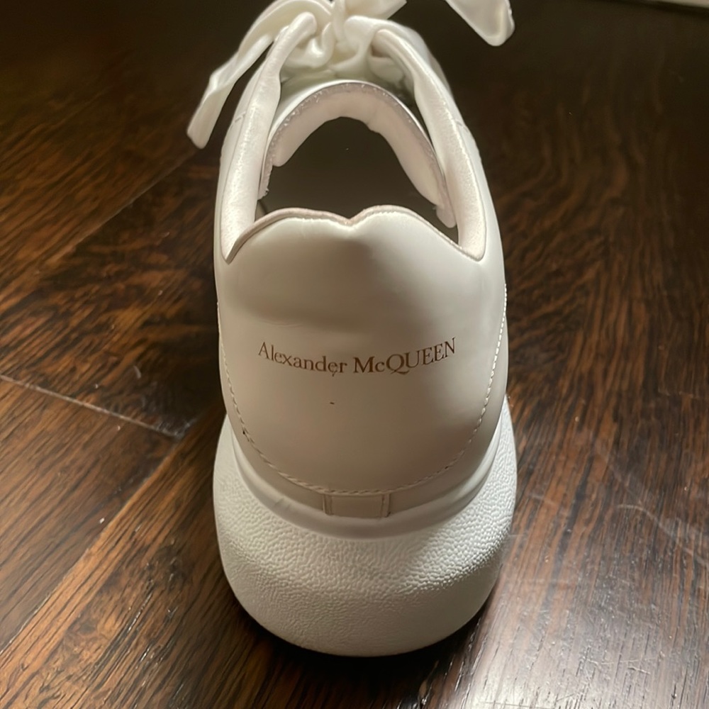 Alexander McQueen leather exaggerated sole sneakers